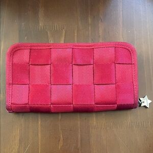 Harveys Red Woven Full-size Wallet with Star Charm